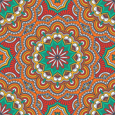 etnik çiçek seamless modeli