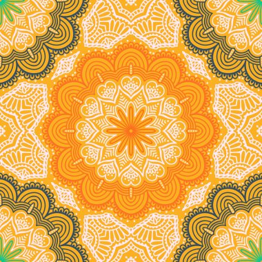 etnik çiçek seamless modeli