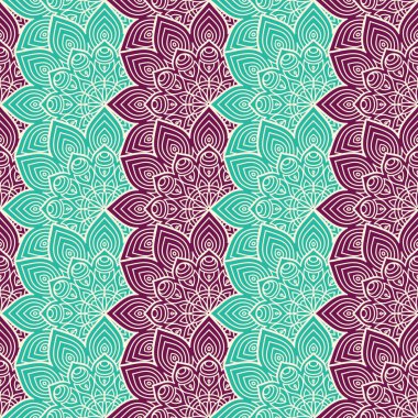 etnik çiçek seamless modeli