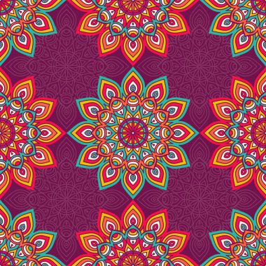 etnik çiçek seamless modeli