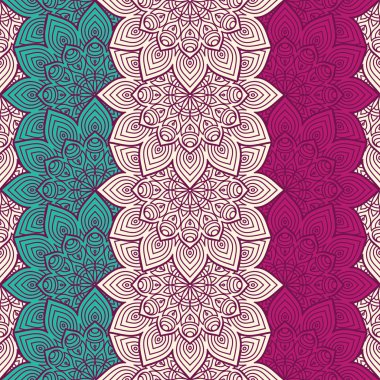 etnik çiçek seamless modeli