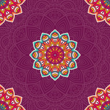 etnik çiçek seamless modeli