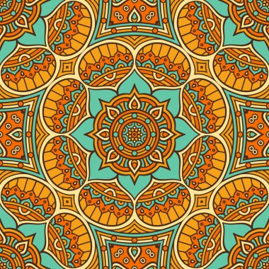 etnik çiçek seamless modeli