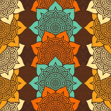 etnik çiçek seamless modeli