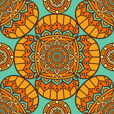 etnik çiçek seamless modeli