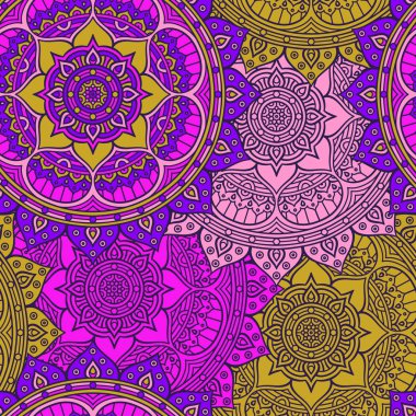 etnik çiçek seamless modeli