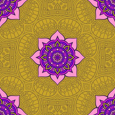 etnik çiçek seamless modeli