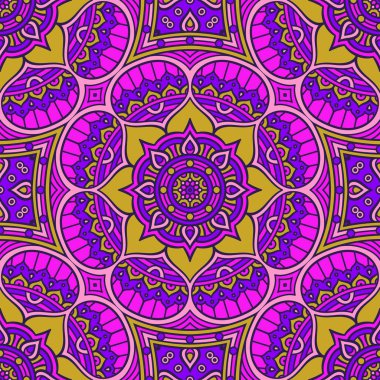 etnik çiçek seamless modeli