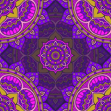 etnik çiçek seamless modeli