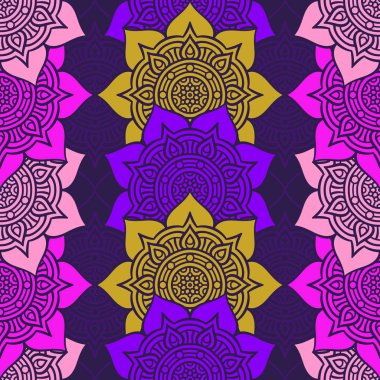 etnik çiçek seamless modeli