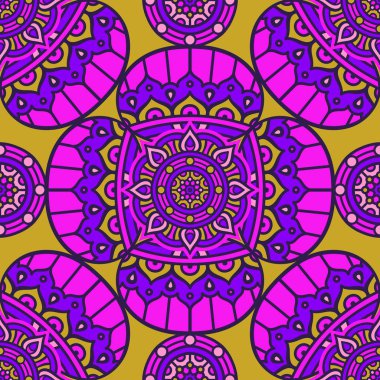 etnik çiçek seamless modeli