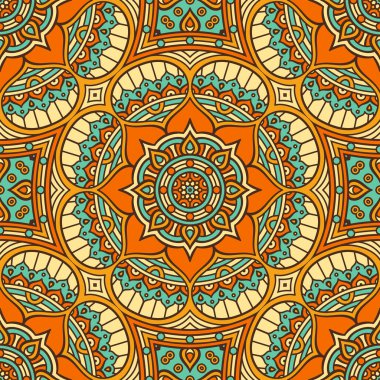 etnik çiçek seamless modeli