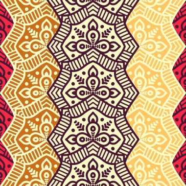 etnik çiçek seamless modeli