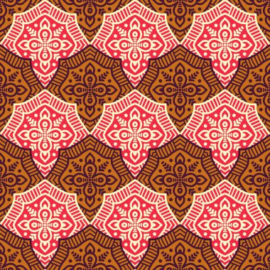 etnik çiçek seamless modeli