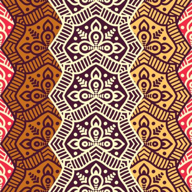 etnik çiçek seamless modeli