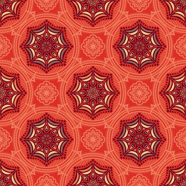 etnik çiçek seamless modeli