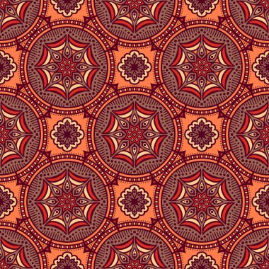 etnik çiçek seamless modeli