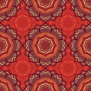 etnik çiçek seamless modeli