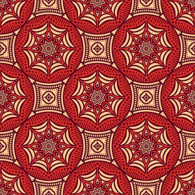 etnik çiçek seamless modeli