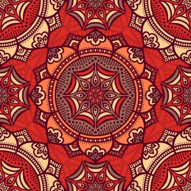 etnik çiçek seamless modeli