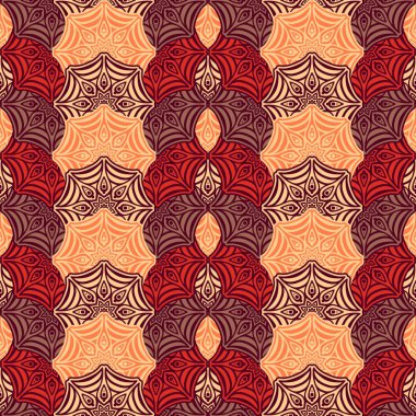 etnik çiçek seamless modeli