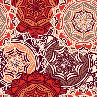 etnik çiçek seamless modeli