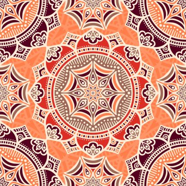 etnik çiçek seamless modeli