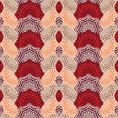 etnik çiçek seamless modeli