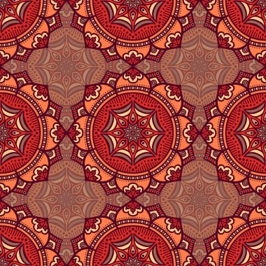 etnik çiçek seamless modeli