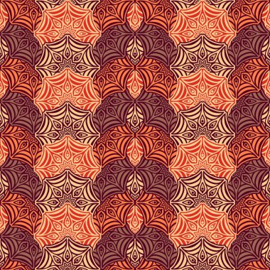 etnik çiçek seamless modeli