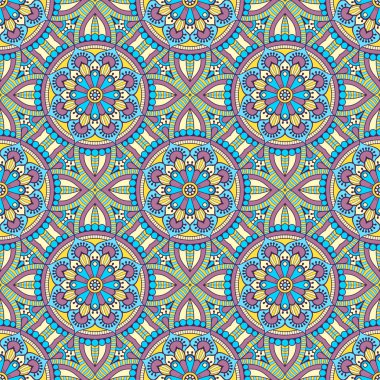 etnik çiçek seamless modeli