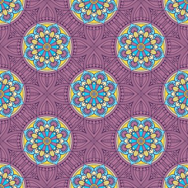 etnik çiçek seamless modeli