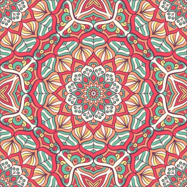 etnik çiçek seamless modeli