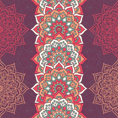 etnik çiçek seamless modeli