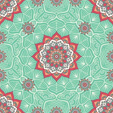 etnik çiçek seamless modeli