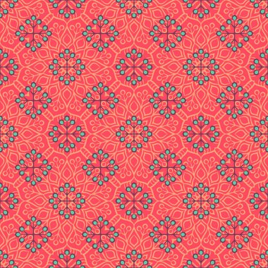 etnik çiçek seamless modeli