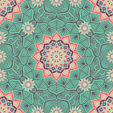 etnik çiçek seamless modeli