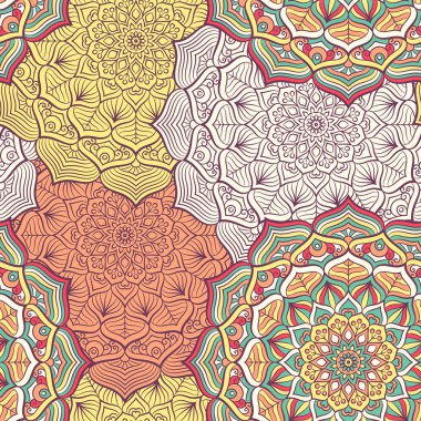 etnik çiçek seamless modeli