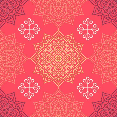 etnik çiçek seamless modeli