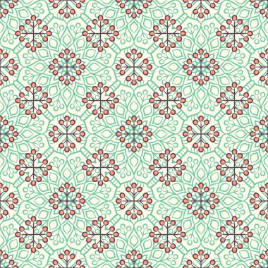 etnik çiçek seamless modeli