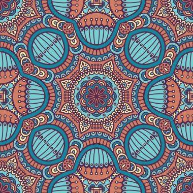 etnik çiçek seamless modeli