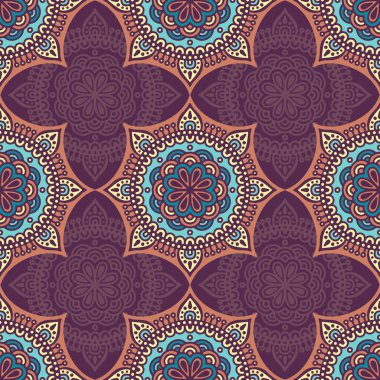 etnik çiçek seamless modeli