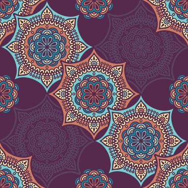 etnik çiçek seamless modeli