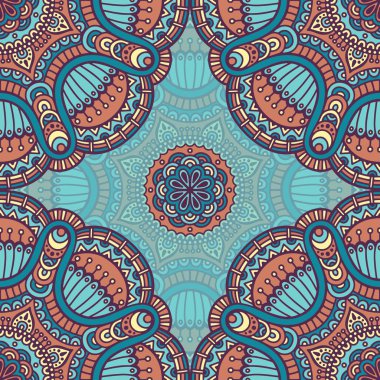 etnik çiçek seamless modeli