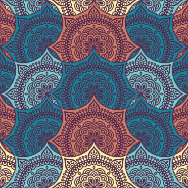 etnik çiçek seamless modeli