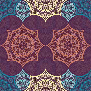 etnik çiçek seamless modeli