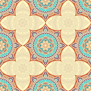 etnik çiçek seamless modeli