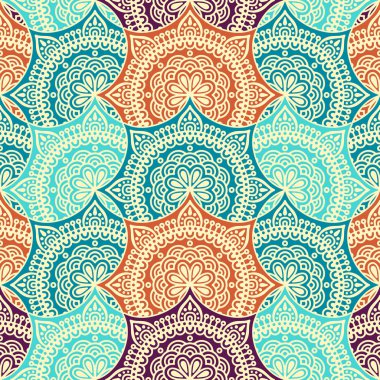 etnik çiçek seamless modeli