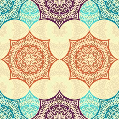 etnik çiçek seamless modeli