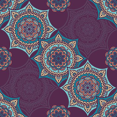 etnik çiçek seamless modeli